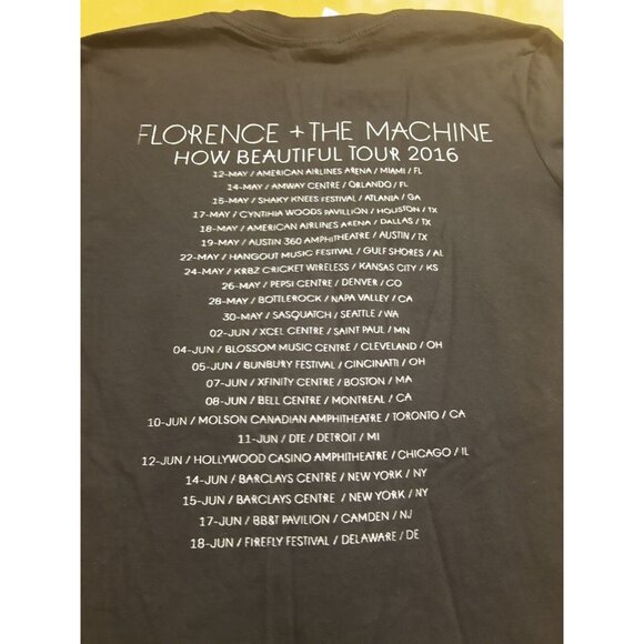 Florence and the Machine How Beautiful Tour T-Shirt 2016 Size Small - Picture 4 of 8